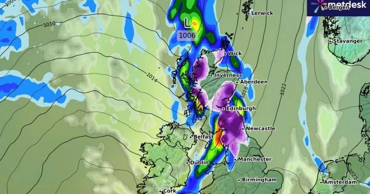 UK snow maps turn purple as Arctic blast set to hit Brits in matter of ...