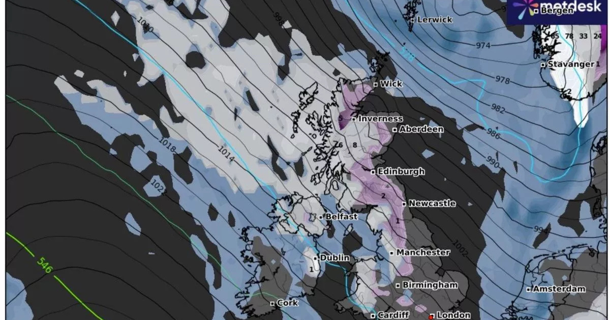 UK weather maps show exactly where 78 hours of nonstop snow will blitz ...