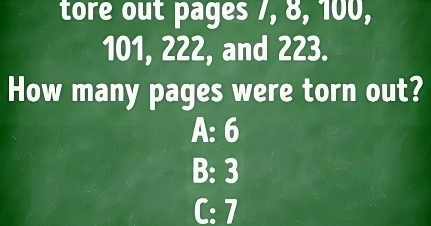 How many pages have been torn from the book?