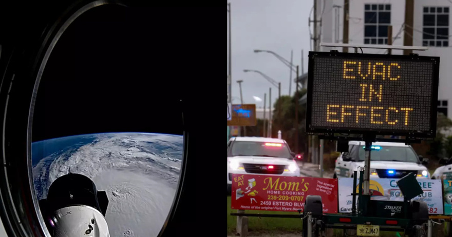 Terrifying footage shows NASA astronaut recording what hurricane looks like from space