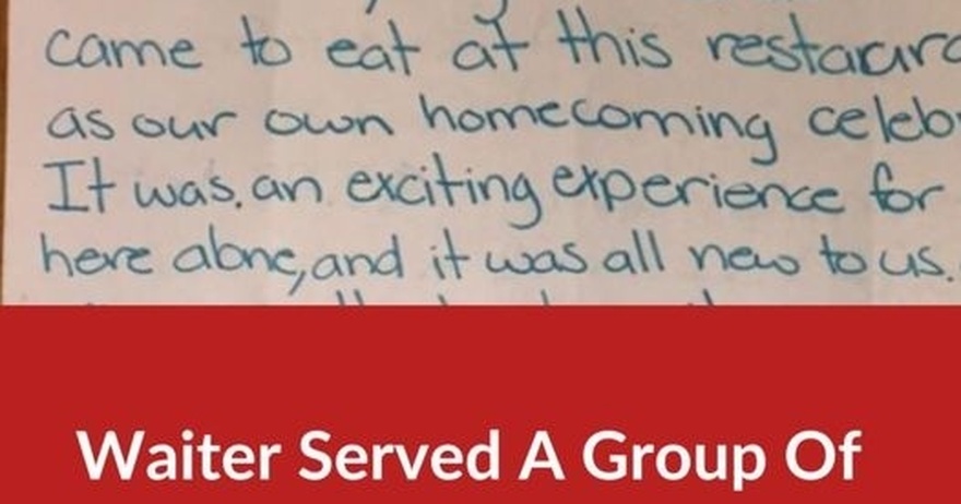 Waiter frustrated with $3.28 tip. Eyes go wide receiving unexpected letter days later