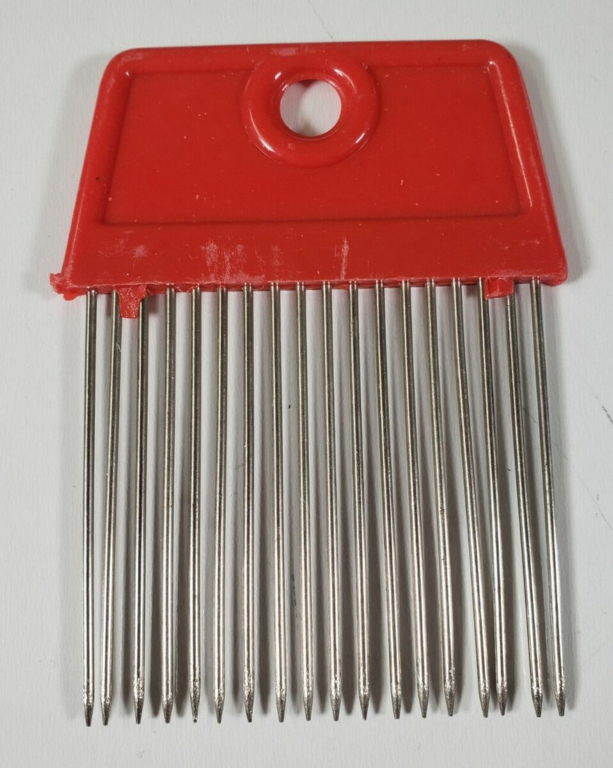 I found a tiny red object in a kitchen drawer that looks like a comb and has lengthy metal prongs. Do you know what it is?