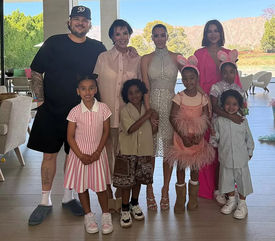 Rob Kardashian Makes Rare Appearance in Sister Kim’s Family Easter Instagram Post