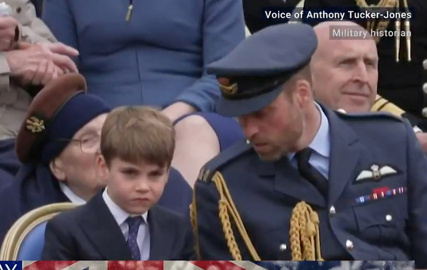 Lip reader reveals what Prince William said to Prince Louis at VE Day Parade