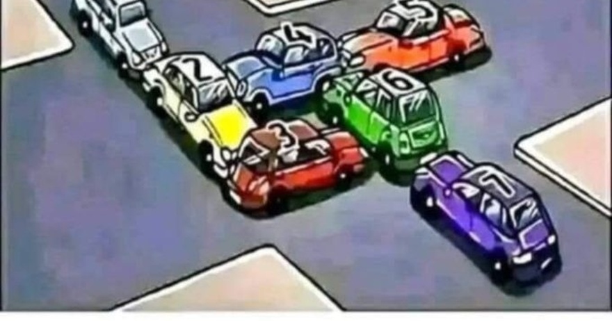 Only A High IQ Genius Can Move The Right Car To Clear The Traffic