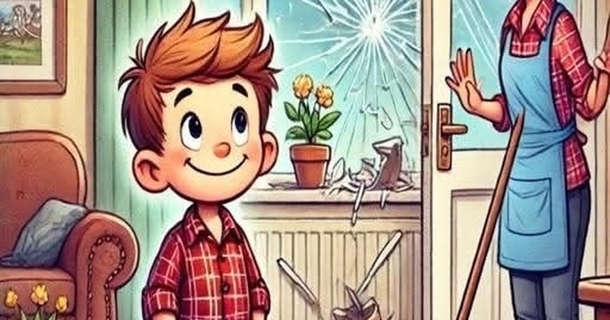 A mother was cleaning the house when her young son, Timmy, ran up to her, crying.