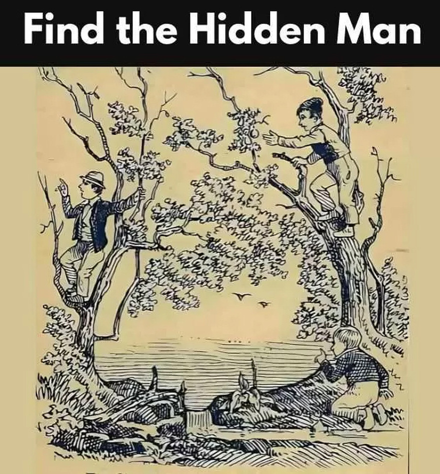 Test your eye skills: Where is the second man?