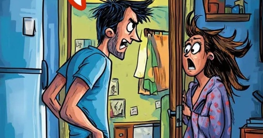 A guy suspects his wife is cheating on him