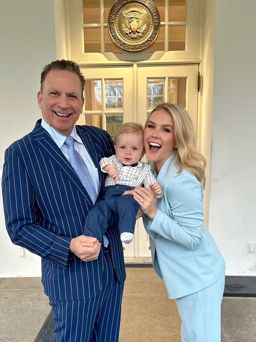 A surprise visit: Press Secretary Karoline Leavitt shares new photos with husband and baby boy at work