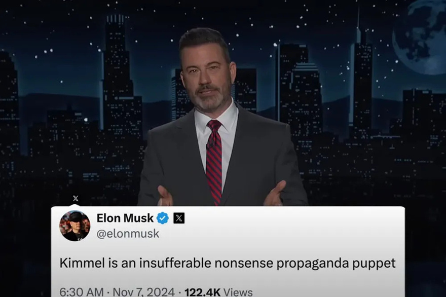 Jimmy Kimmel Delivers Six-Word Retort to Elon Musk’s ‘Propaganda Puppet’ Insult.