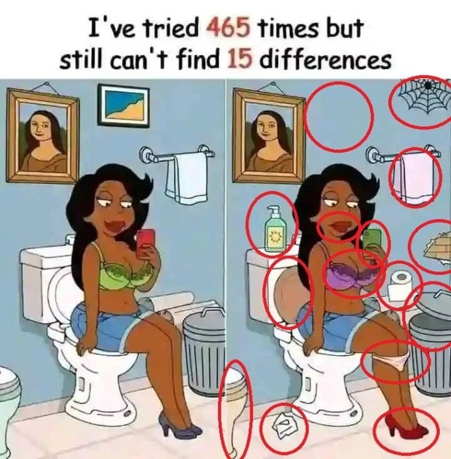Test: Only a person with a high IQ can find the 15 differences
