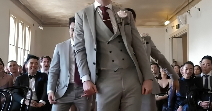 Grooving Groom Daniel Lewis’s Epic Dance Entrance With His Boys Makes Wedding Goes Viral.