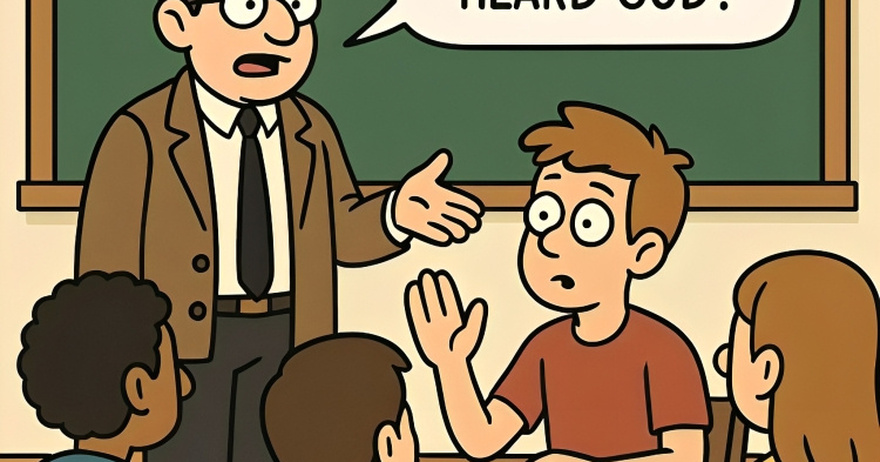 A college student was in a philosophy class