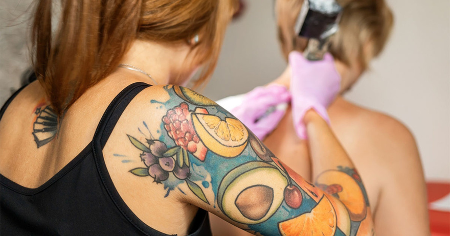 Grandma reveals what she looked like before full body tattoos