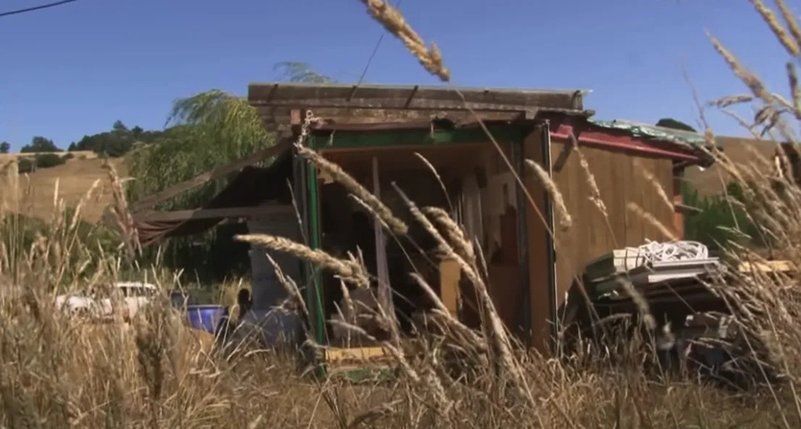 Mother and daughter live in a surprising container