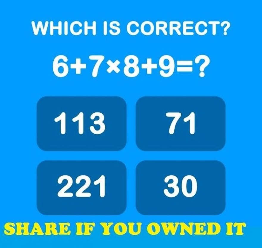 Solve This Math Test.