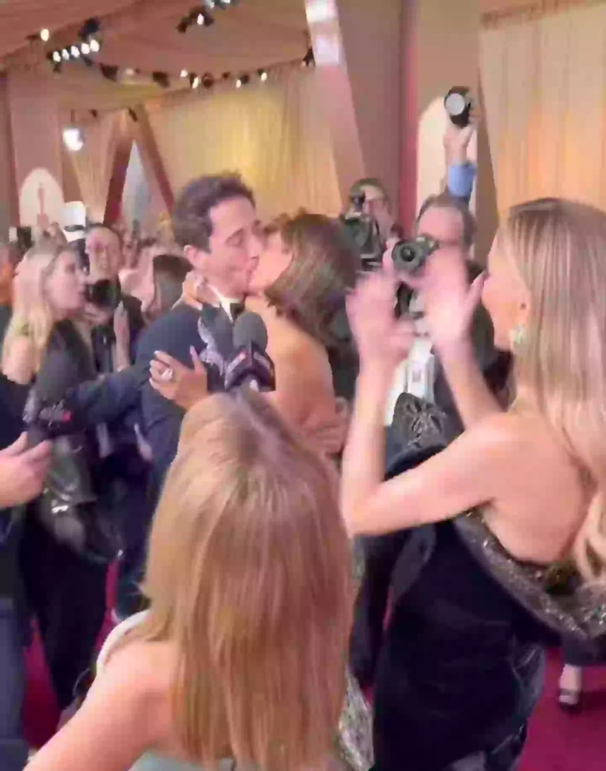 Halle Berry apologises to Adrien Brody’s girlfriend before kissing him on Oscars red carpet