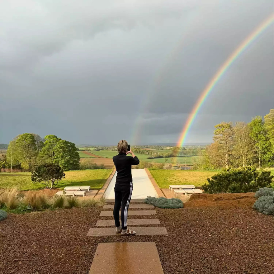 Ellen DeGeneres Captures Beautiful Double Rainbow from Her U.K. Home with Portia de Rossi: ‘Things That Make Me Happy’