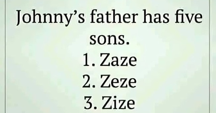 What Is the Name of the Fifth Son?
