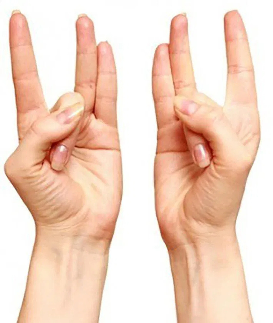Stretch your ring finger with your thumb and hold it for a few seconds. You’ll love the reason!