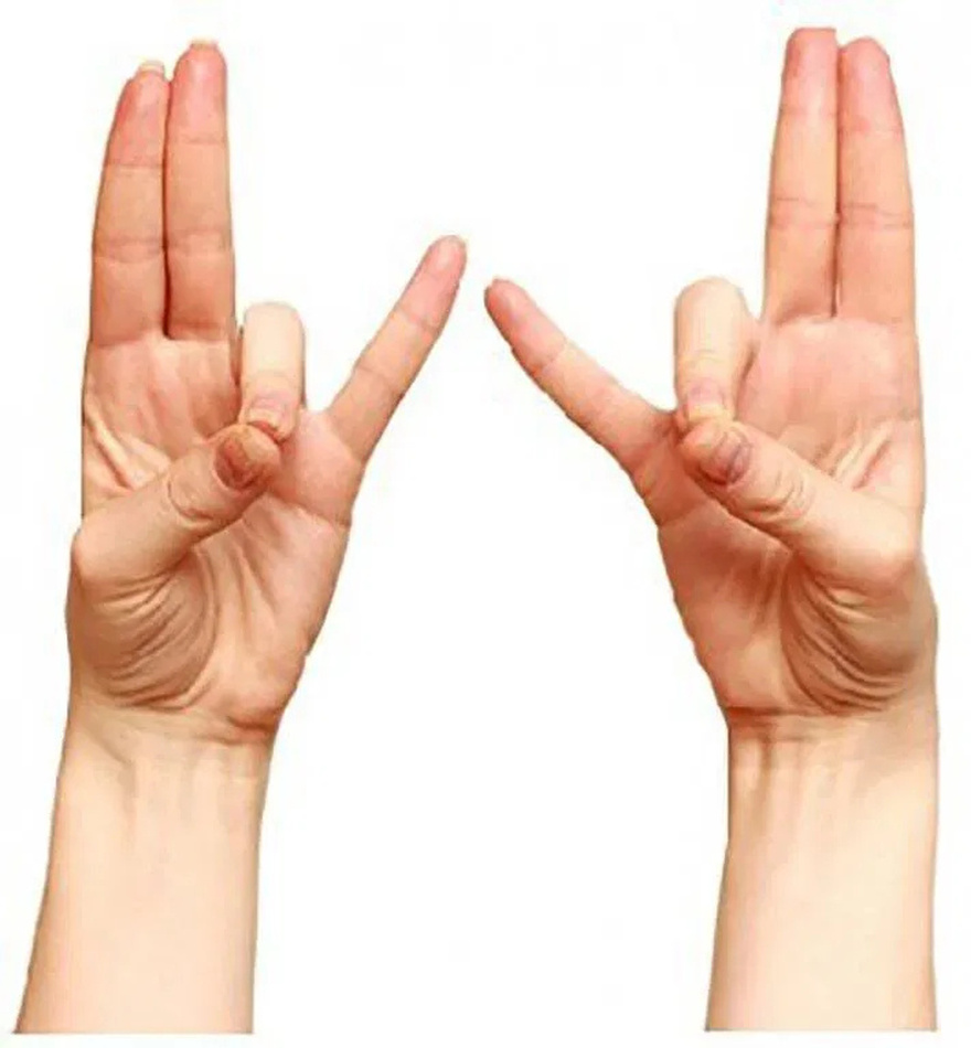 Stretch your ring finger with your thumb and hold it for a few seconds. You’ll love the reason!