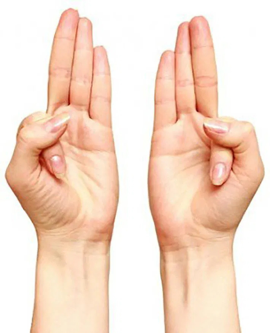 Stretch your ring finger with your thumb and hold it for a few seconds. You’ll love the reason!