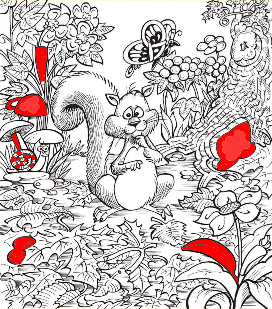 Find Teacup, Bread, Carrot, Lollipop, Peanut, and Banana.