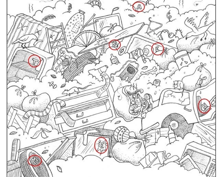 Find The Letters SIESTA Hidden in The Picture.
