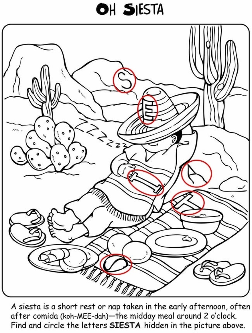 Find The Letters SIESTA Hidden in The Picture.