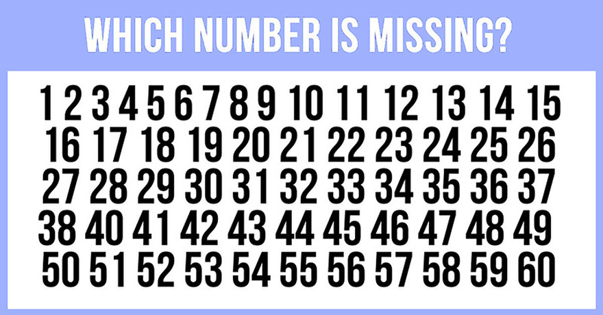 How Smart Are You? Can You Find the Missing Number?