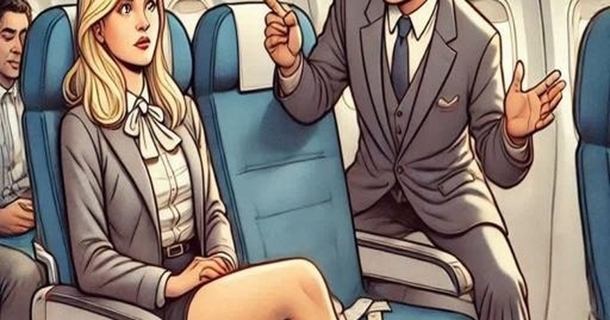 Mr. Johnson boarded his flight to New York City and approached the aisle seat he had booked.