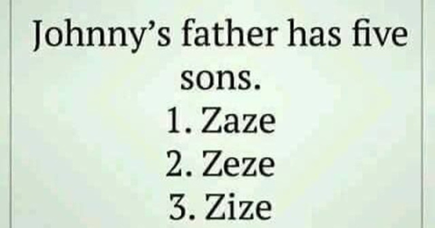 Only Sharp Minds Can Solve This – What Is the Name of the Fifth Son?