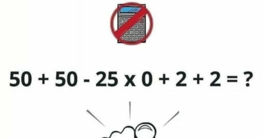 Use your intelligence to solve this math test instead of a calculator.