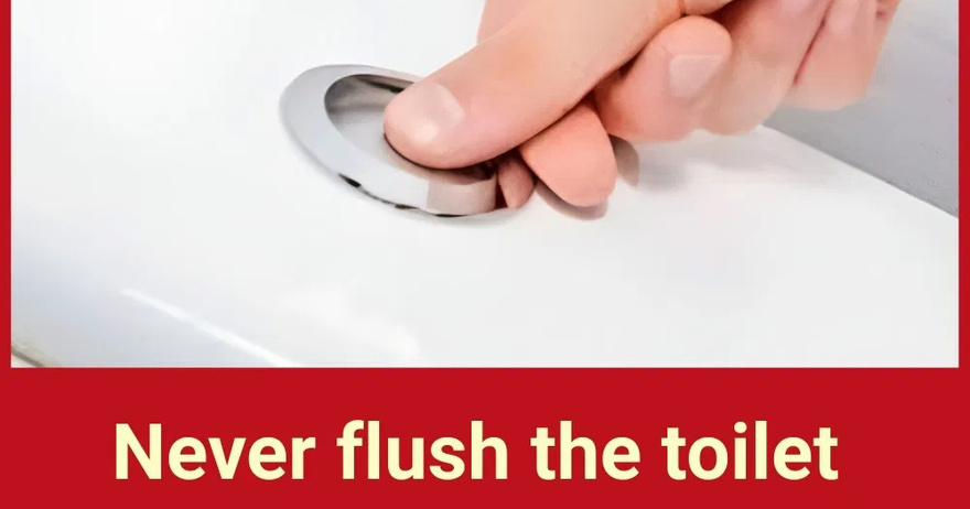 Why is it so important not to flush the toilet after every trip to the toilet to urinate?