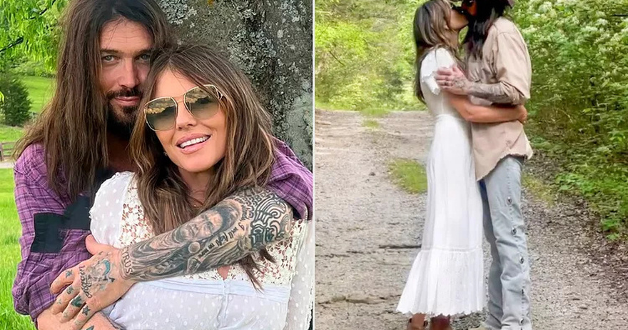 Billy Ray Cyrus and Elizabeth Hurley’s Surprise Romance Heats Up with Passionate Kiss in Latest Photo